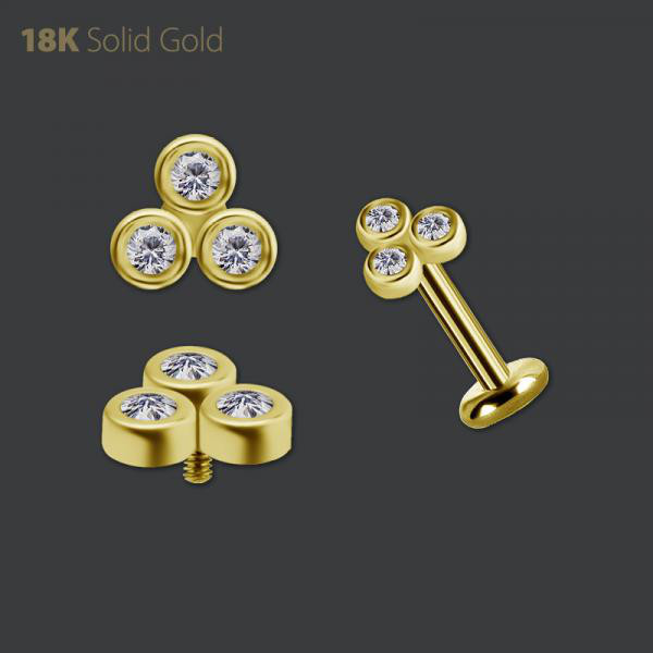18K GOLD INTERNAL MICRO ATTACHMENT SET W. PREMIUM ZIRCONIA