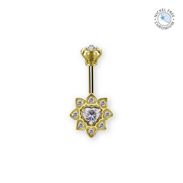 18K GOLD PVD CoCr TITANIUM INTERNAL VERTICAL HELIX SET W. PREMIUM ZIRCONIA