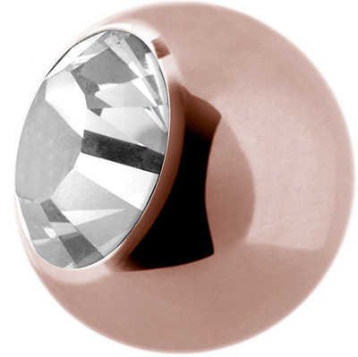 ROSE GOLD PVD TITANIUM JEWELLED 8MM SIDE BALLS