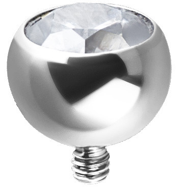 TITANIUM INTERNAL JEWELLED 4MM BALL SET W.PREMIUM ZIRCONIA