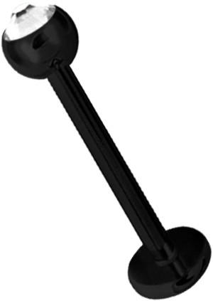 BLACK PVD TITANIUM JEWELLED MICRO LABRET