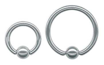TITANIUM BALL CLOSURE RINGS