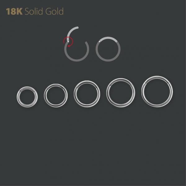 18K WHITE GOLD HINGED SEGMENT RING