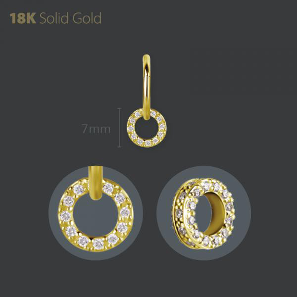18K GOLD CHARM SET W. PREMIUM ZIRCONIA