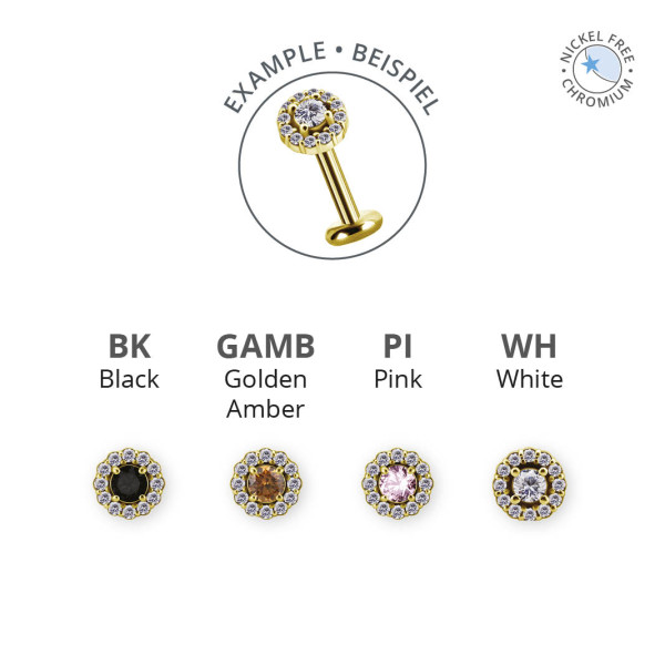 18K GOLD PVD CoCr NF INTERNAL MICRO TRINITY ATTACHMENT SET W. PREMIUM ZIRCONIA