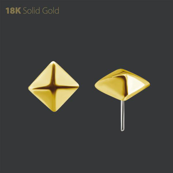 18K GOLD THREADLESS PYRAMID ATTACHMENT