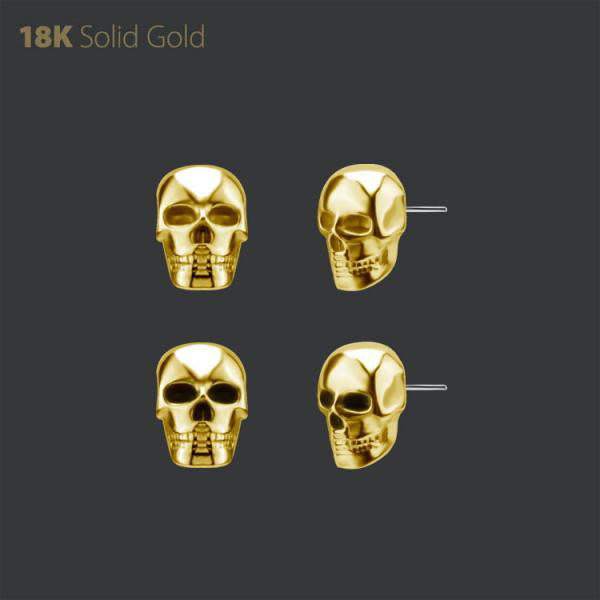 18K GOLD THREADLESS SKULL ATTACHMENT (0.5TL)