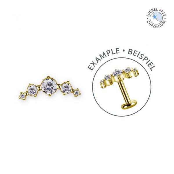 18K GOLD PVD CoCr NF THREADLESS ATTACHMENT SET W. PREMIUM ZIRCONIA