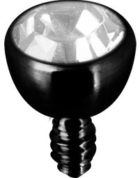 BLACK PVD SS316L JEWELED BALL FOR INTERNAL MICRO LABRET
