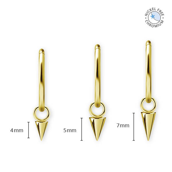 18K GOLD PVD CoCr NF SPIKE CHARMS