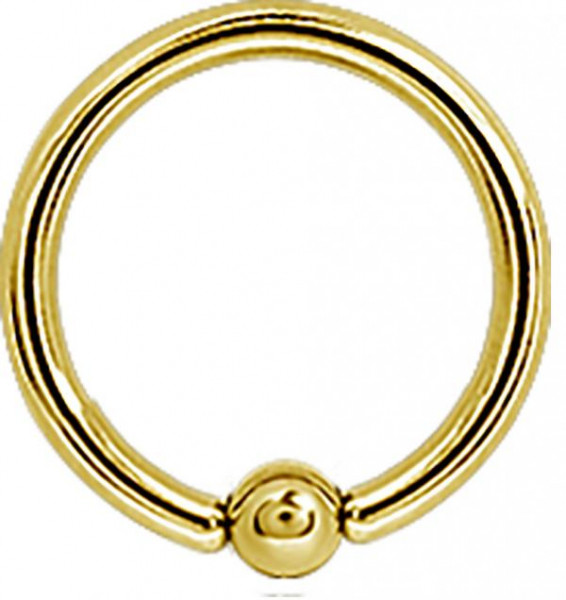 24K GOLD PVD TITANIUM BALL CLOSURE RINGS