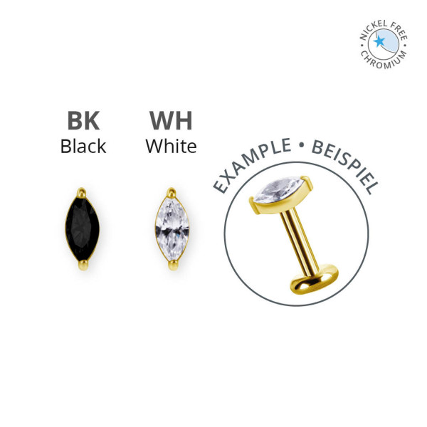 18K GOLD PVD CoCr NF THREADLESS ATTACHMENT SET W. PREMIUM ZIRCONIA