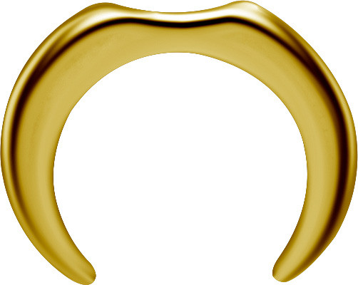 24K GOLD PVD SS316L SEPTUM PINCHER HORSESHOE SHOPED (FLAT TOP)