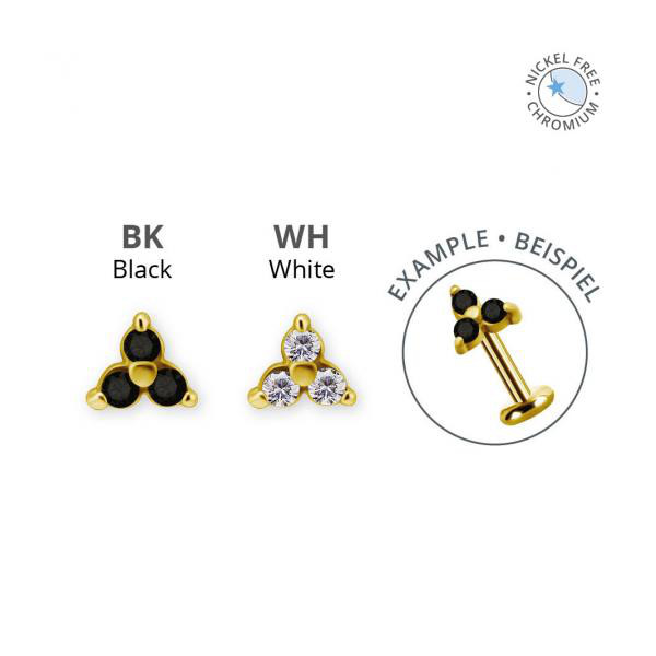 18K GOLD PVD CoCr NF INTERNAL MICRO TRINITY ATTACHMENT SET W. PREMIUM ZIRCONIA