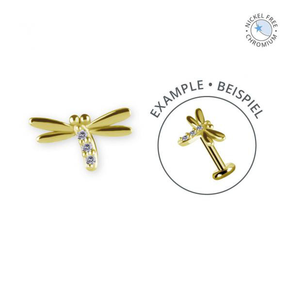 18K GOLD PVD CoCr NF INTERNAL MICRO ATTACHMENT SET W. PREMIUM ZIRCONIA