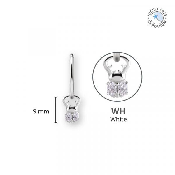 CoCr NF SCARAB CHARMS FOR HINGED RINGS SET W.PREMIUM ZIRCONIA