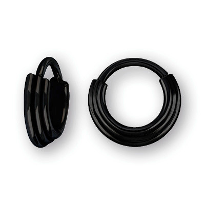 BLACK PVD SS316L HINGED RING(3 RINGS CONCAVE SHAPE)