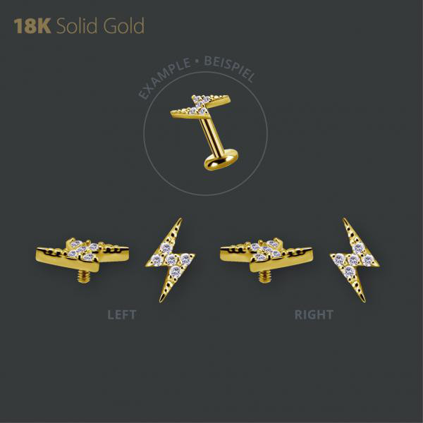 18K GOLD FLASH MICRO ATTACHMENT SET W. PREMIUM ZIRCONIA