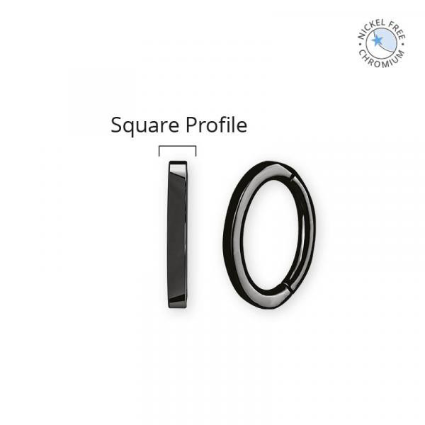 BLACK PVD CoCr NF OVAL BELLY CLICKER (SQUARE PROFILE)