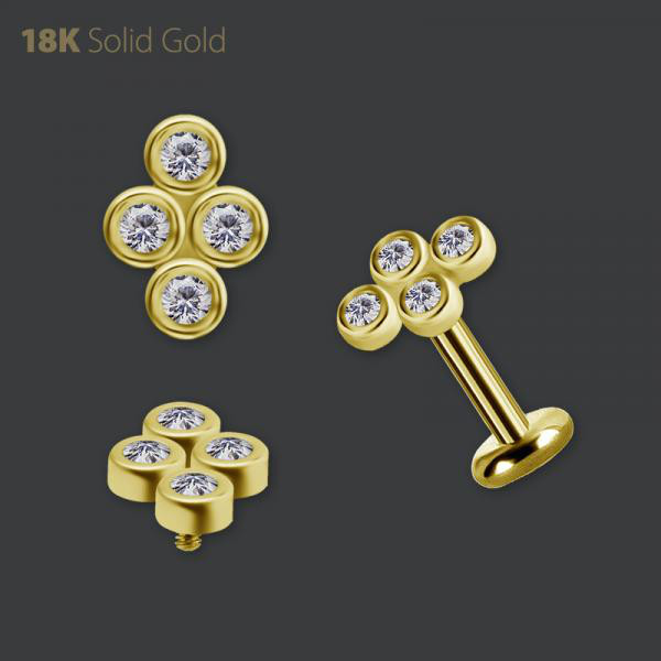 18K GOLD INTERNAL MICRO ATTACHMENT SET W. PREMIUM ZIRCONIA