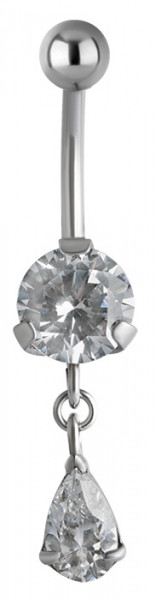 SS316L BANANA TEARDROP DANGLE CUP PRONG SETTING