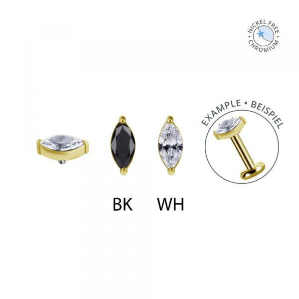 18K GOLD PVD CoCr NF INTERNAL MICRO ATTACHMENT SET W. PREMIUM ZIRCONIA