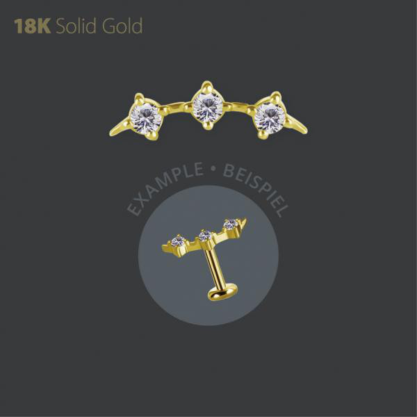 18K GOLD INTERNAL MICRO ATTACHMENT SET W. PREMIUM ZIRCONIA