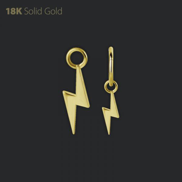 18K GOLD PLAIN FLASH CHARM