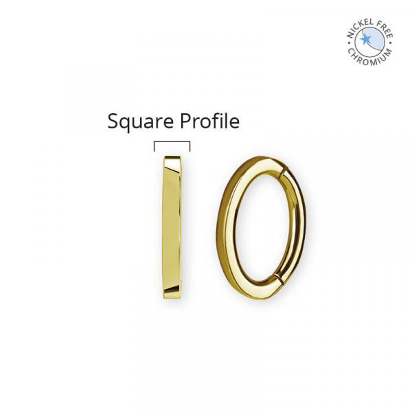 18K GOLD PVD CoCr NF OVAL BELLY CLICKER (SQUARE PROFILE)