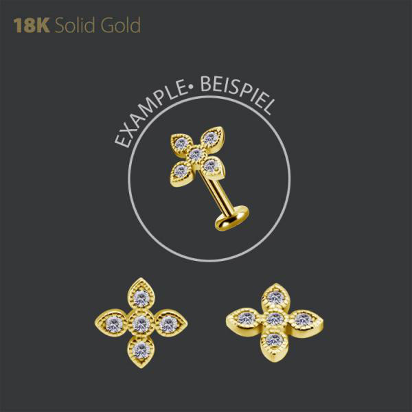 18K GOLD INTERNAL MICRO ATTACHMENT SET W. PREMIUM ZIRCONIA