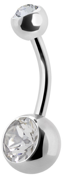 SS316L DOUBLE JEWELLED BANANAS