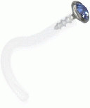 BIOPLAST NOSESTUDS WITH JEWELLED TITANIUM ATTACHMENT