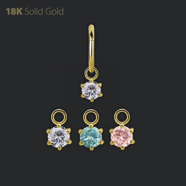 18K GOLD CHARM SET WITH PREMIUM ZIRCONIA