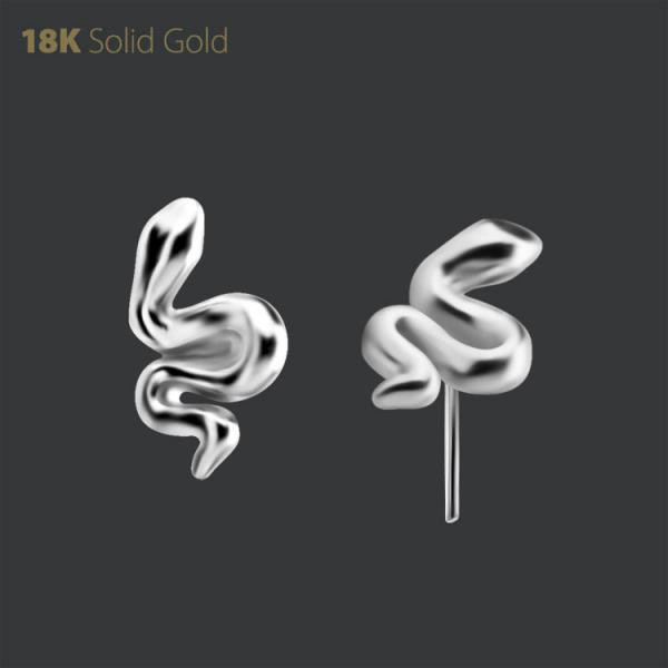 18K WHITE GOLD THREADLESS SNAKE ATTACHMENT