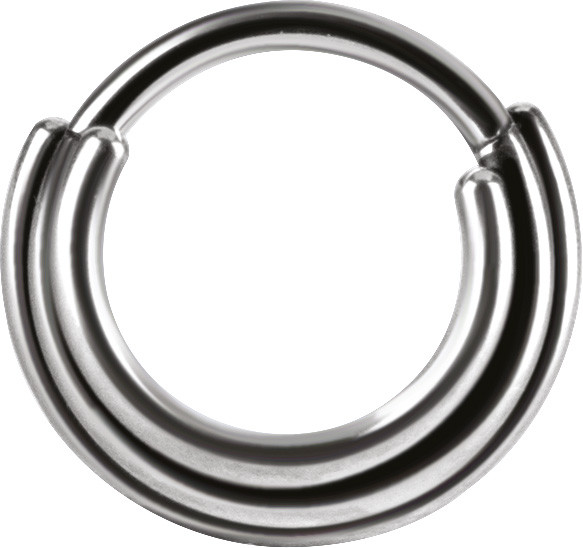 TITANIUM HINGED RING (3 RINGS CONCAVE SHAPE)