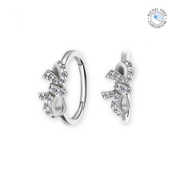 CoCr NF BOW HINGED RING SET W.PREMIUM ZIRCONIA