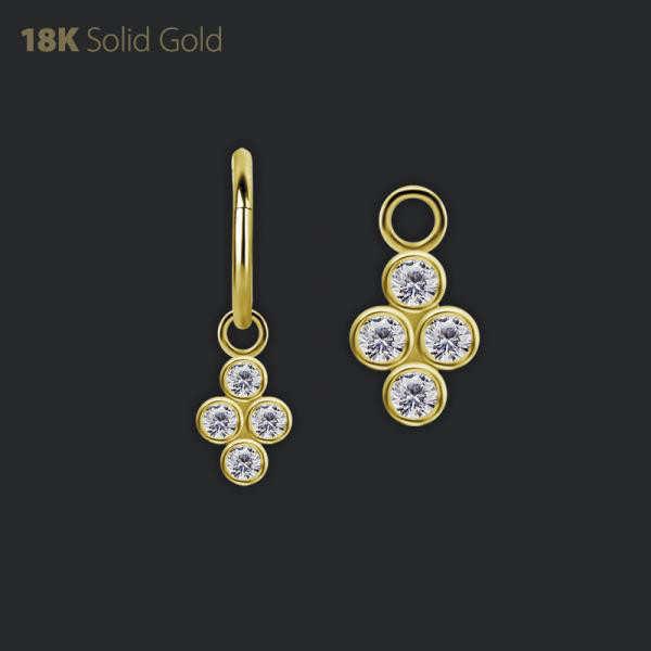 18K GOLD CHARM SET WITH PREMIUM ZIRCONIA