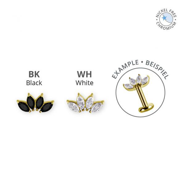 GOLD PVD CoCr NF THREADLESS ATTACHMENT SET W. PREMIUM ZIRCONIA