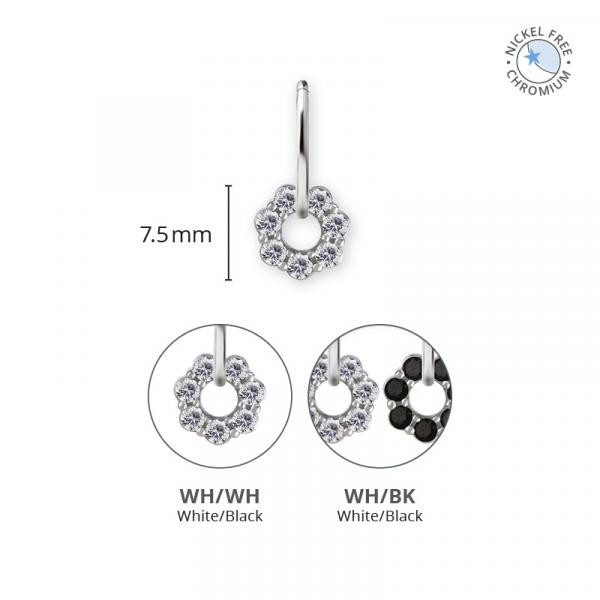 CoCr NF CHARM SET W. PREMIUM ZIRCONIA (JEWELLED BOTH SIDES)