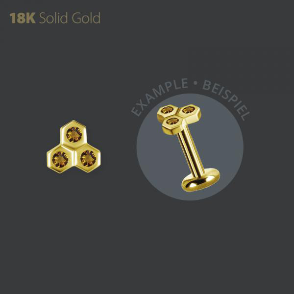 18K GOLD INTERNAL MICRO ATTACHMENT SET W. GENUINE CITRINE