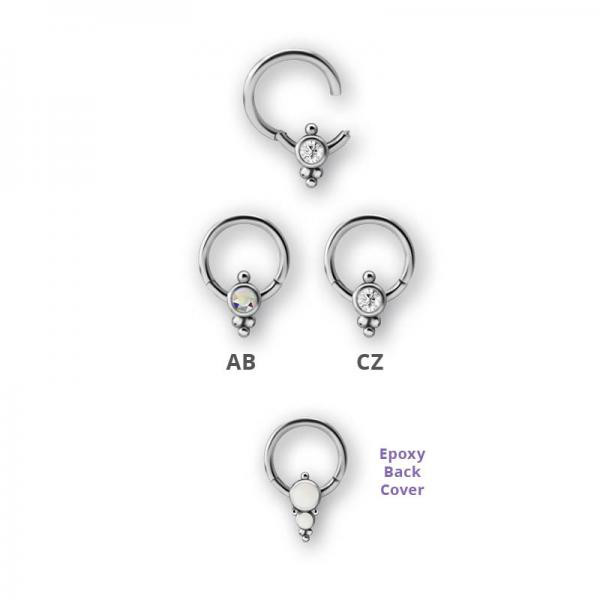 SS316L CLUSTER STYLE CLICKER W. EPOXY BACK COVER