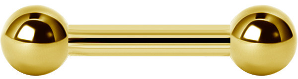 24K GOLD PVD TITANIUM BARBELLS