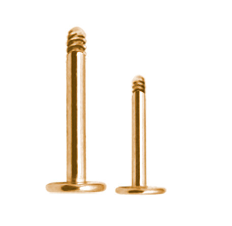 24K GOLD PVD SS316L LABRET PINS
