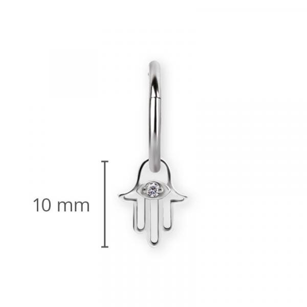 SS316L HAMSA CHARMS FOR HINGED SEGMENT RINGS