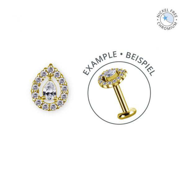 18K GOLD PVD CoCr NF INTERNAL MICRO ATTACHMENT SET W. PREMIUM ZIRCONIA