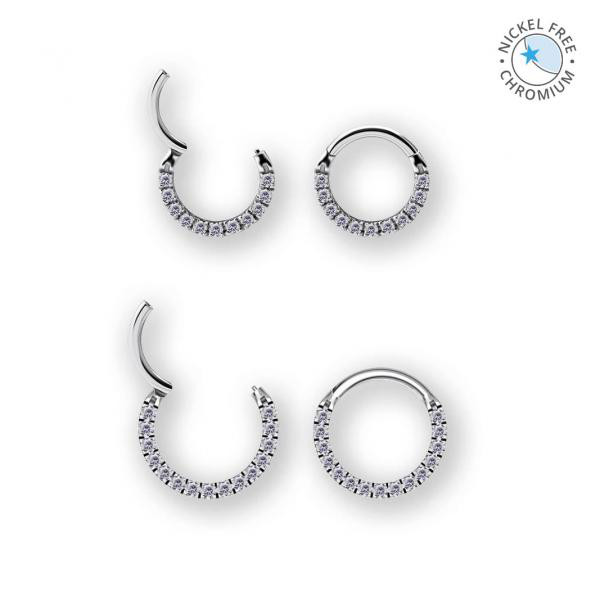 CoCr NF FRONT FACING HINGED CLICKERS SET W.PREMIUM ZIRCONIA