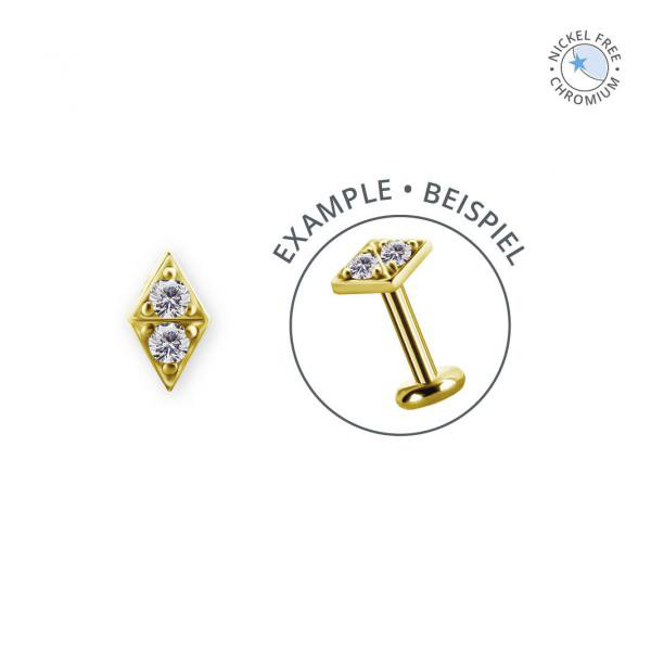 GOLD PVD CoCr NF THREADLESS ATTACHMENT SET W. PREMIUM ZIRCONIA