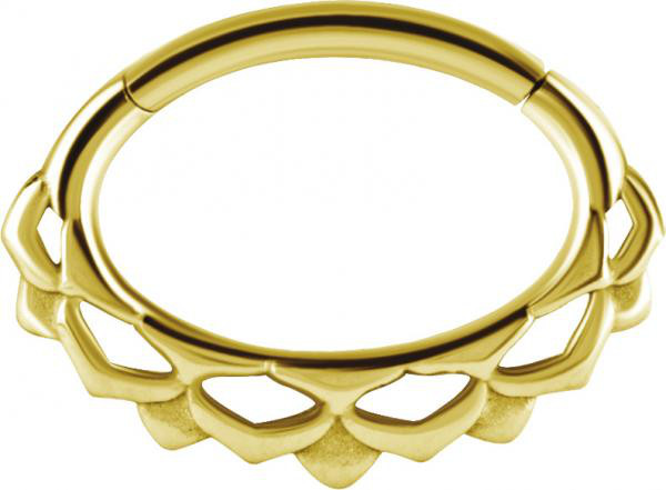 24K GOLD PVD SS316L HINGED SEPTUM AND DAITH CLICKER