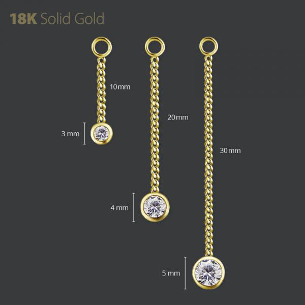 18K GOLD HANGER CHAINS WITH PREMIUM ZIRCONIA