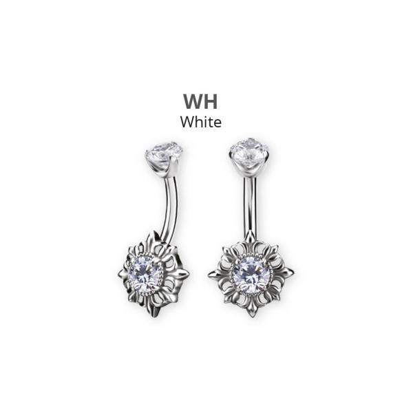 SS316L INTERNAL DOUBLE JEWELLED BANANAS SET W. PREMIUM ZIRCONIA